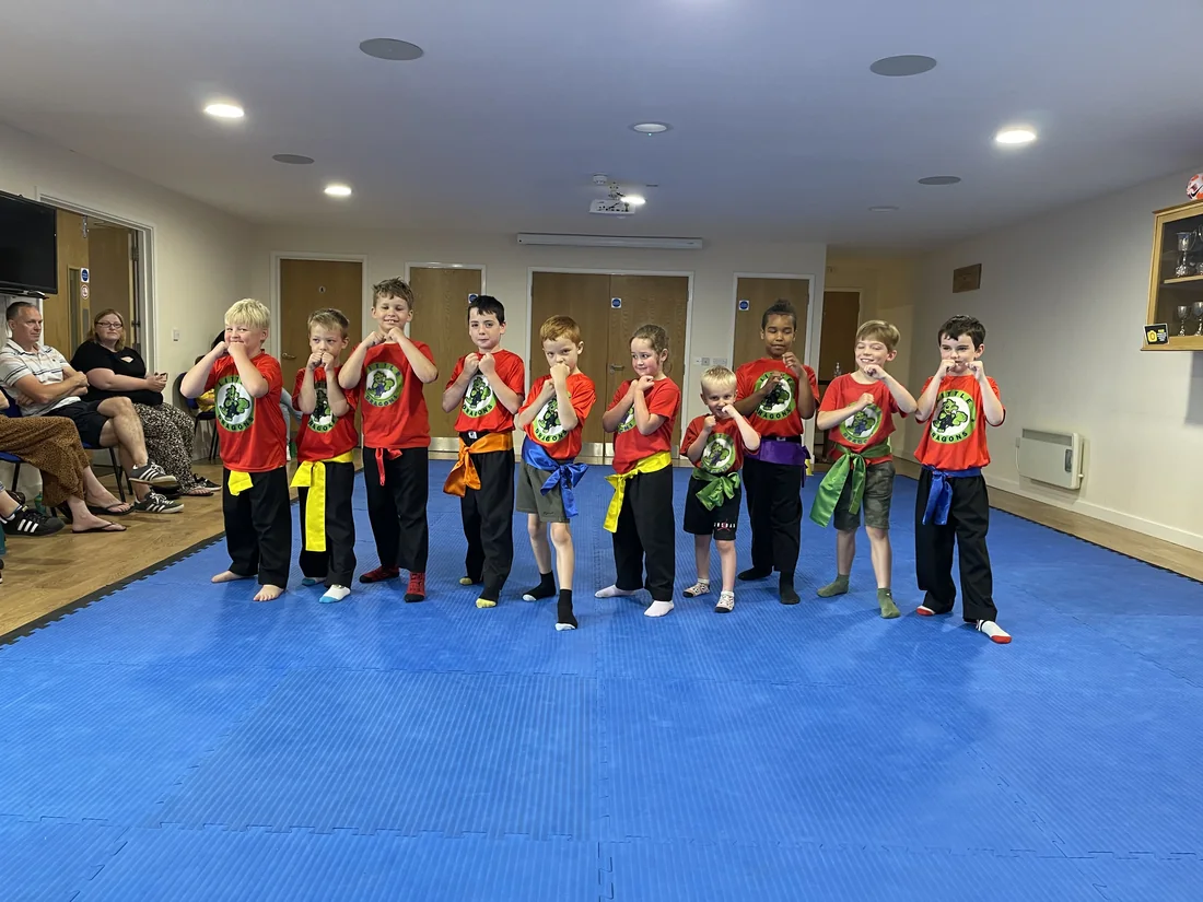 Martial Arts Lifestyle students training together at North Petherton Football Club